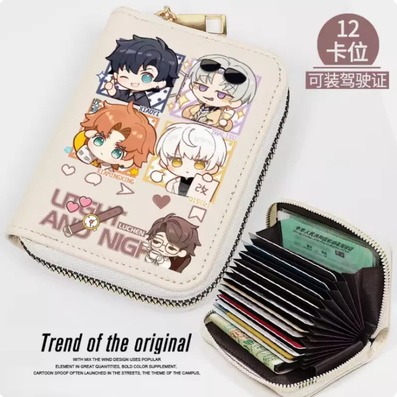 Anime Light and Night Sariel  Zipper Fashion Wallet PU Purse Card Holder Money Bag Cosplay Gift B562