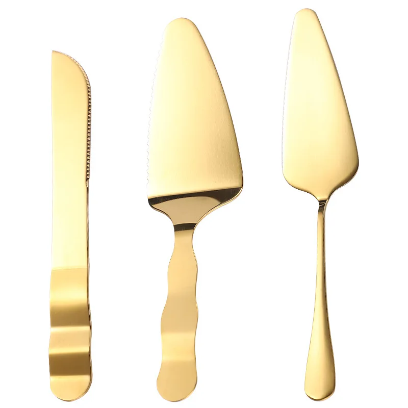 Fruit Knife Cutlery Set Household Cake Knife Fruit Fork Cake Shovel Baking Gadget 304 Stainless Steel Moon Knife and Fork Tools