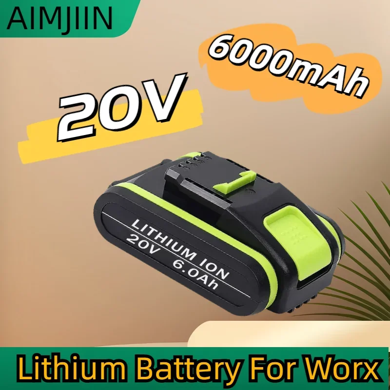 

For Worx 20V 6000mAh Lithium Ion Battery WA3551 WA3553 WA3551 WA3556 WA3572 WA3641 WA3553.for AllPower Tools of Worx