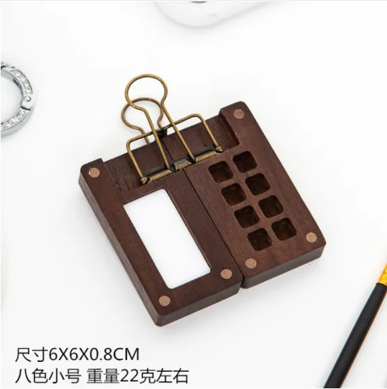 Compact Wooden Sketchbook Palette Box for Watercolor Painting (No Paint Included)