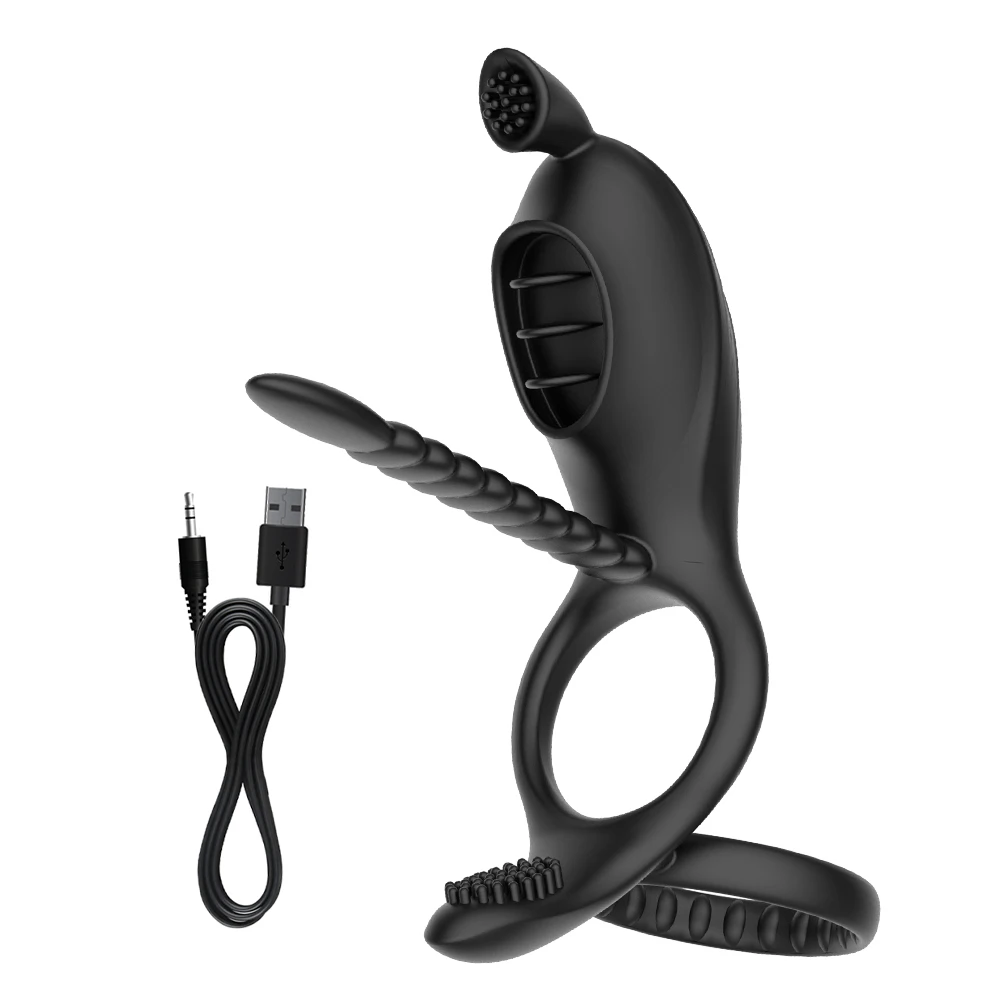 Vibrating Couple Rings And Clitoral Stimulator Remote Control_voghion.com