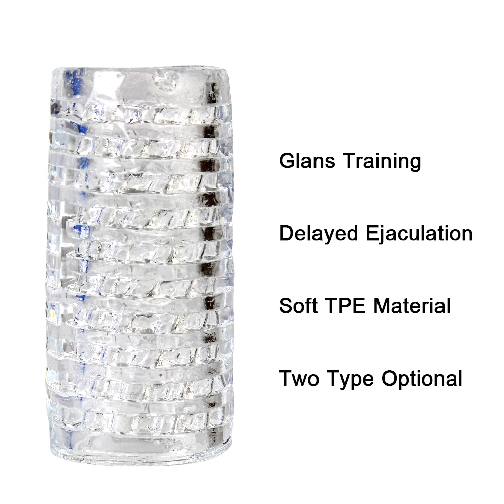 Male Masturbator Cup Soft Tpe Glans Trainer For Delay Exercise_voghion.com