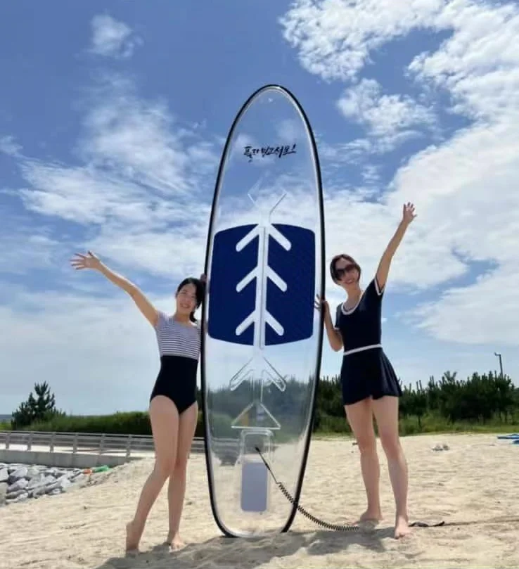 

Anti-shock Clear Bottom SUP Durable Transparent Paddle Board For Sale