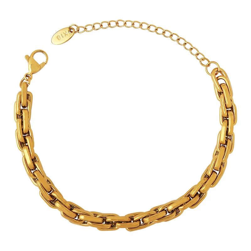 Hip-Hop Fashion Cuban Bracelet Women'S Personalized Thick Chain Stainless Steel Bracelet Fashion Jewelry 6
