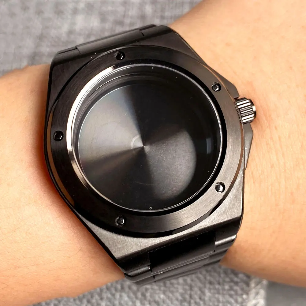 Black PVD 40mm Ingenieur Automatic Watch Case with Sapphire Crystal, 200m Waterproof