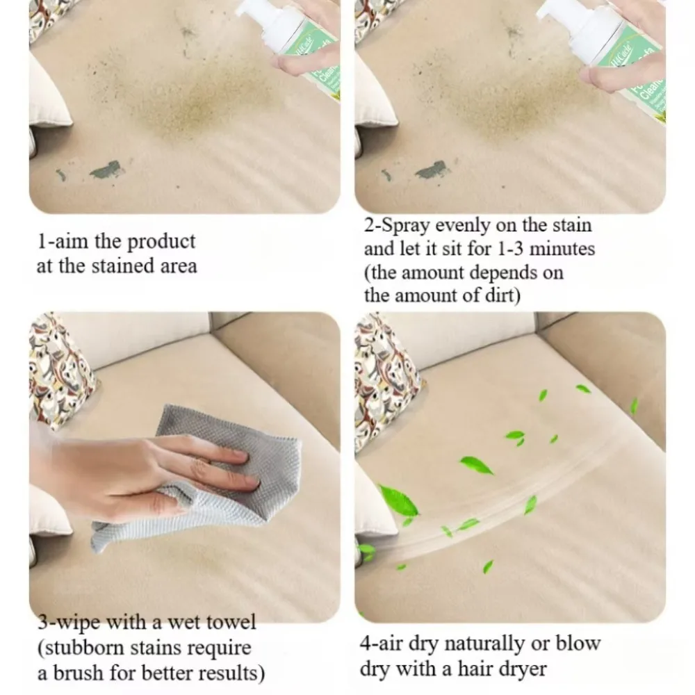 Fabric Sofa Foam Dry Cleaner Multi-Functional Cleaning No Need Water To Clean Suitable for Sofas, Curtains Carpets and Clothing