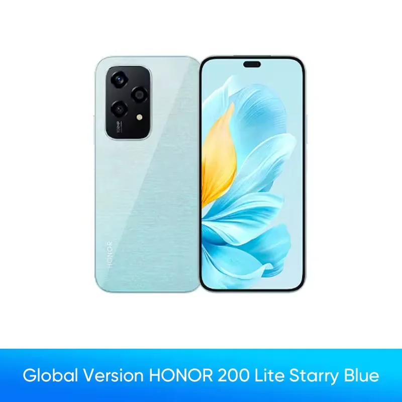 Honor-200 Liteスマートフォン,12GB 256GB ROM, 5g,mediatek次元,6080
