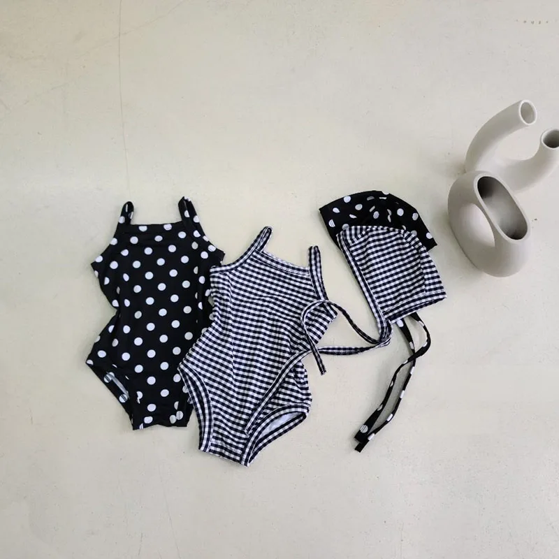 2024 New Baby Toddler One-piece Swimwear With Hat 4