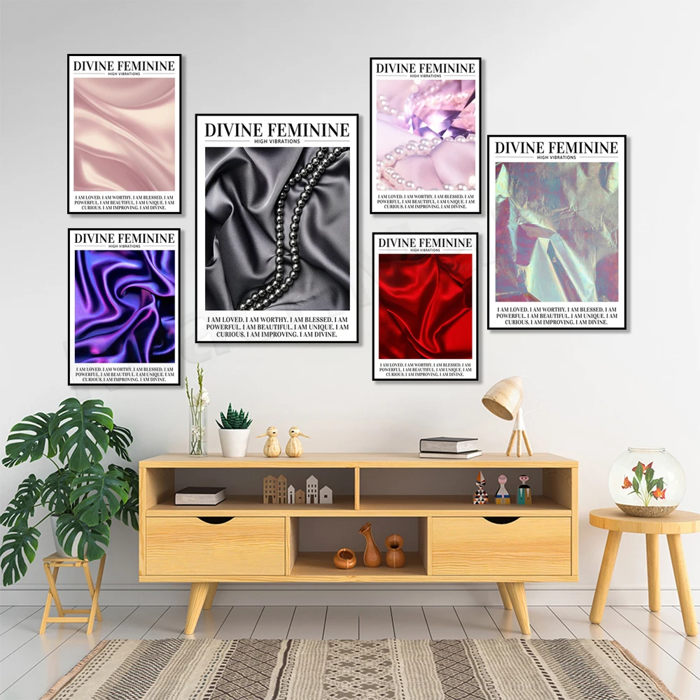 Stampa Espressiva, Poster Di Affermazione, Arte Aura Femminile Divina, Arte Spirituale Aura Sfumata, Poster Di Decorazioni Estetiche Alla Moda