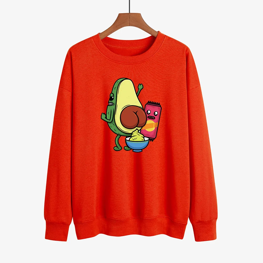 YRYT 2023 Autumn and Winter New Women's Cartoon Avocado Spoof Fun Printed Hoodie