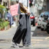 Men Jeans Wide Leg Denim Cargo jean pants Loose Straight Baggy Men's Jeans hip hop Streetwear Skateboard Neutral denim Trousers 3