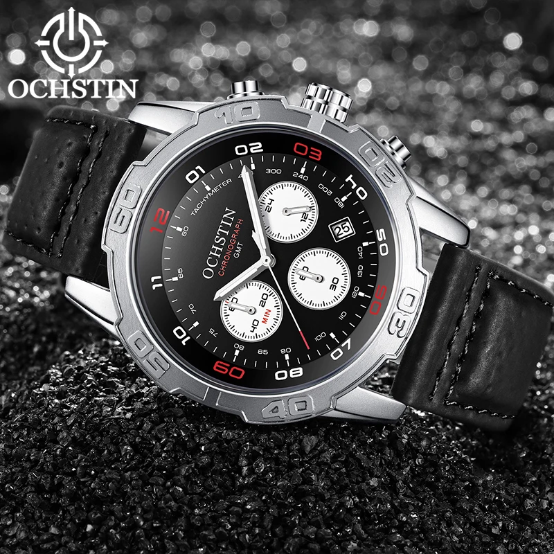 Ochstin 2024 Pilot Series Sports Street Style Multi functional Quartz Movement Waterproof Watch Men's Quartz Watch