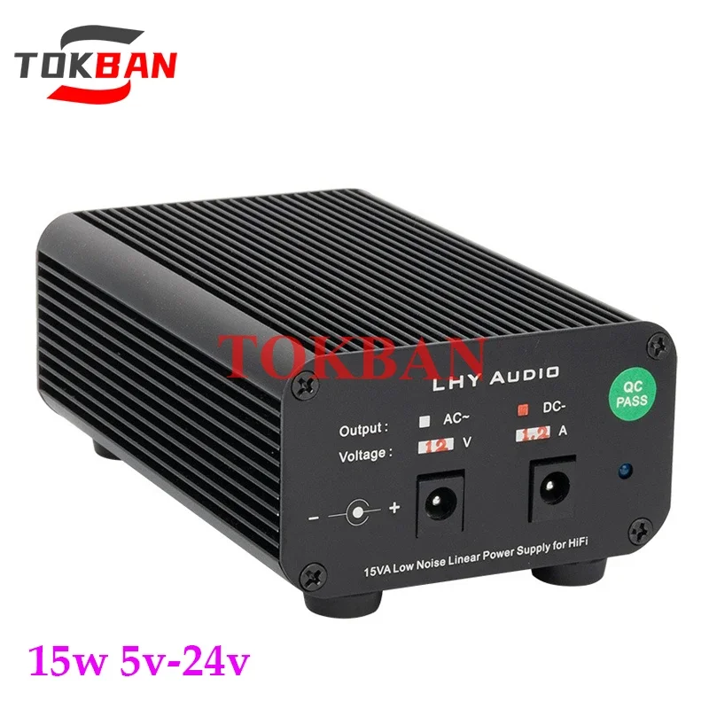 

Tokban Audio 15w DC5-24V DC Regulated Linear Power Supply Low Noise Upgrade HIFI Amplifier Set-top Box Router Fibre Optic