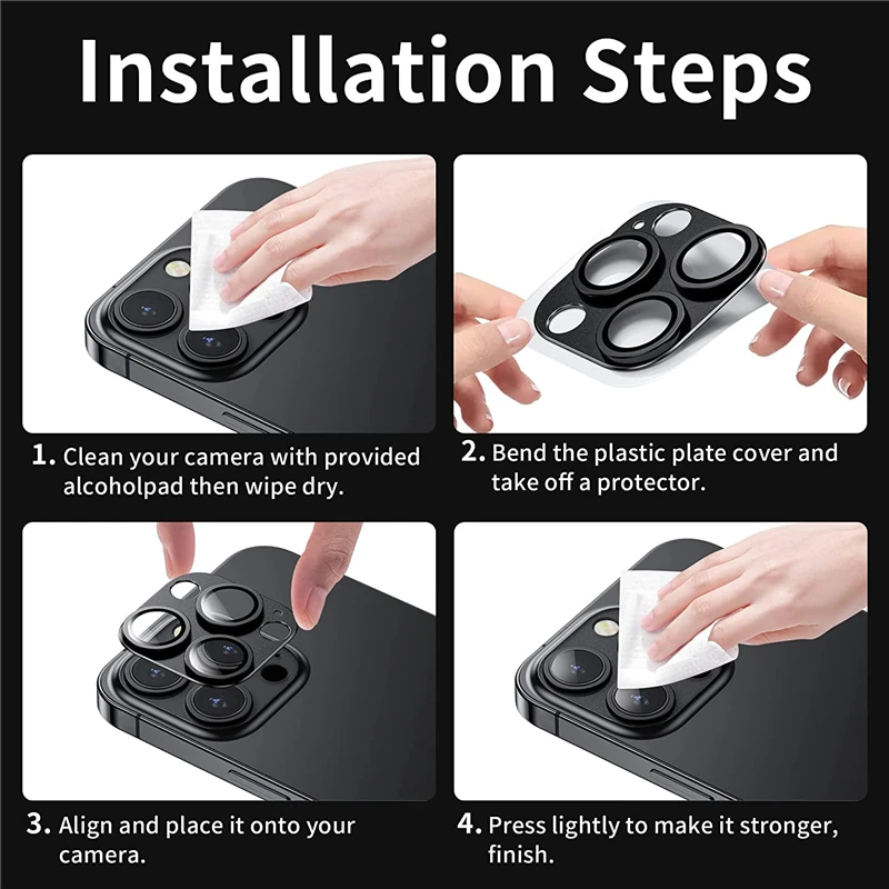 Metal Camera Lens Protector Case with Back Cover