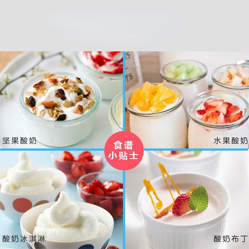 Yogurt Machine Homemade Old Yogurt Machine Pickle Rice Wine Fermentation Bacteria Glass Liner 4 Cup-Dividing