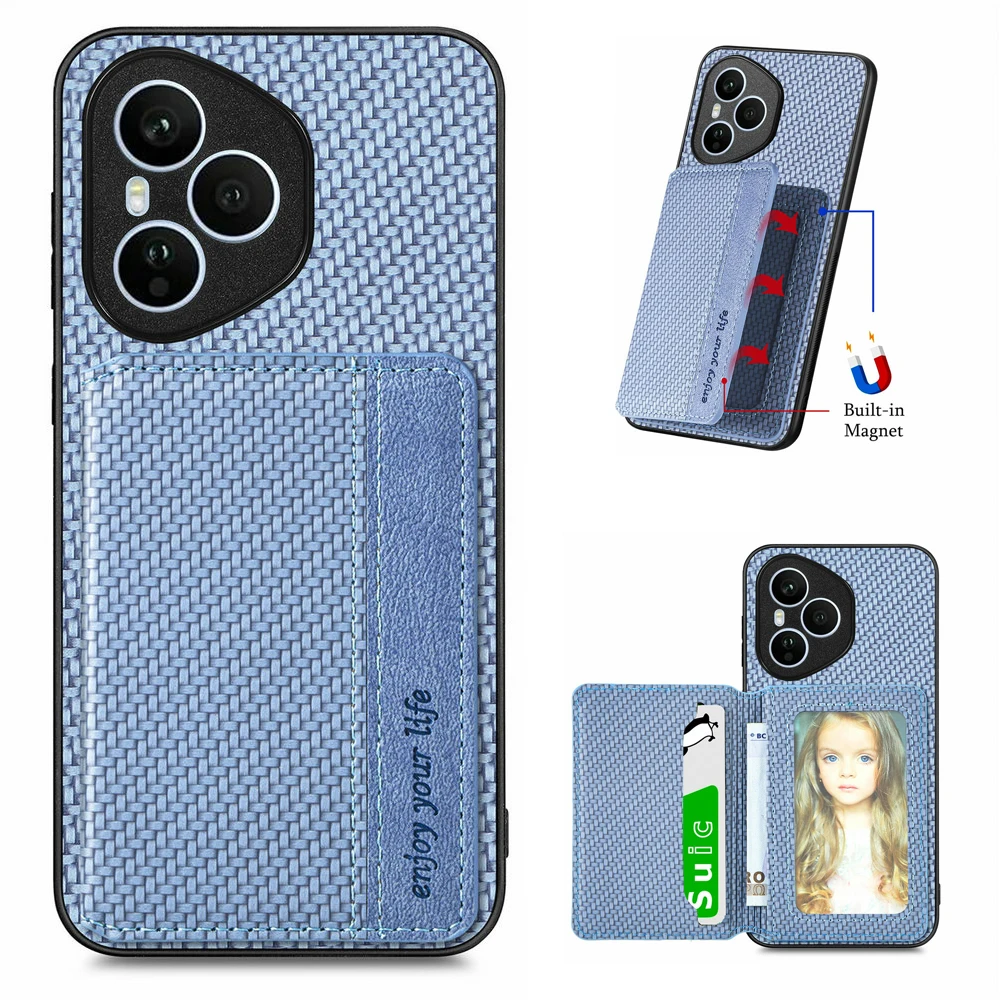 Premium Card Leather Case with RFID Protection - 360° Protective Wallet & Magnetic Flip Cover
