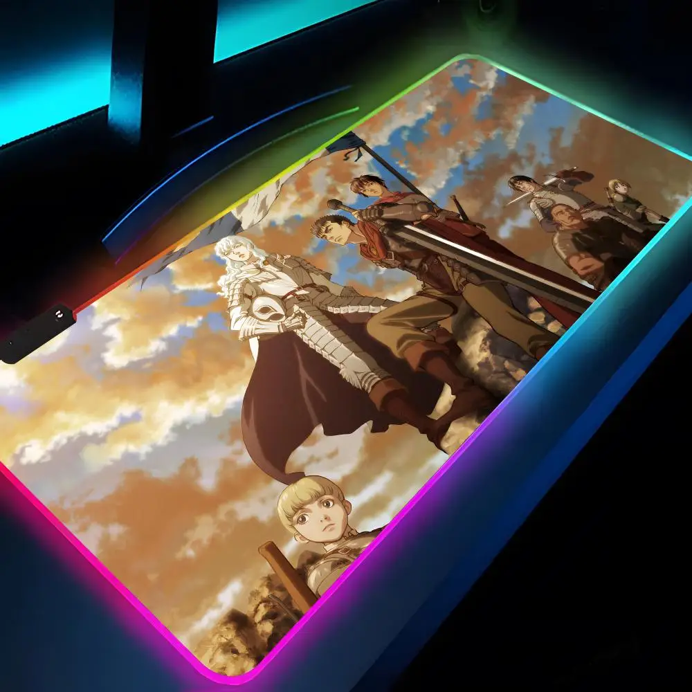 Berserk Griffith XXL RGB Gaming Desk Mat with Backlit Edge