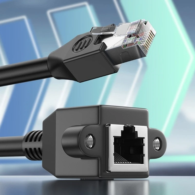 

Cat5 Male Female Cable Extension Cord Support Cat5 Standard RJ45 Cord Male to Female Connection