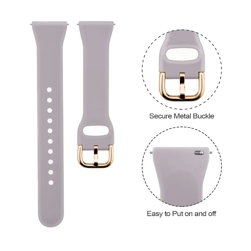 Sleek 20mm Thin Silicone Watch Band Strap - Versatile & Stylish