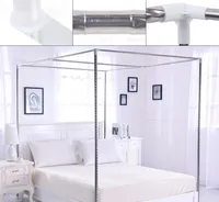 Stainless Steel 4 Corner Mosquito Netting Curtain Bracket Bed Canopy Frame Post 1.5x2x2m/2x2x2m 2