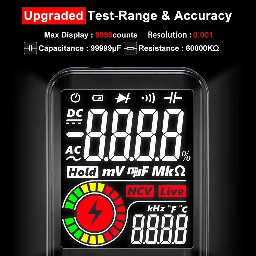 BSIDE S11 S10 Digital Multimeter Electrical Tester USB Charging T-RMS DC AC Voltage Capacitor Ohm Hz NCV Professional Multimeter digital multimeter