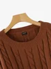 VONDA Autumn Long Sleeve Knitted Sweaters Round Neck Causal Solid Warm Pullovers 2024 Commute Or Holiday And Leisure Jumpers 5