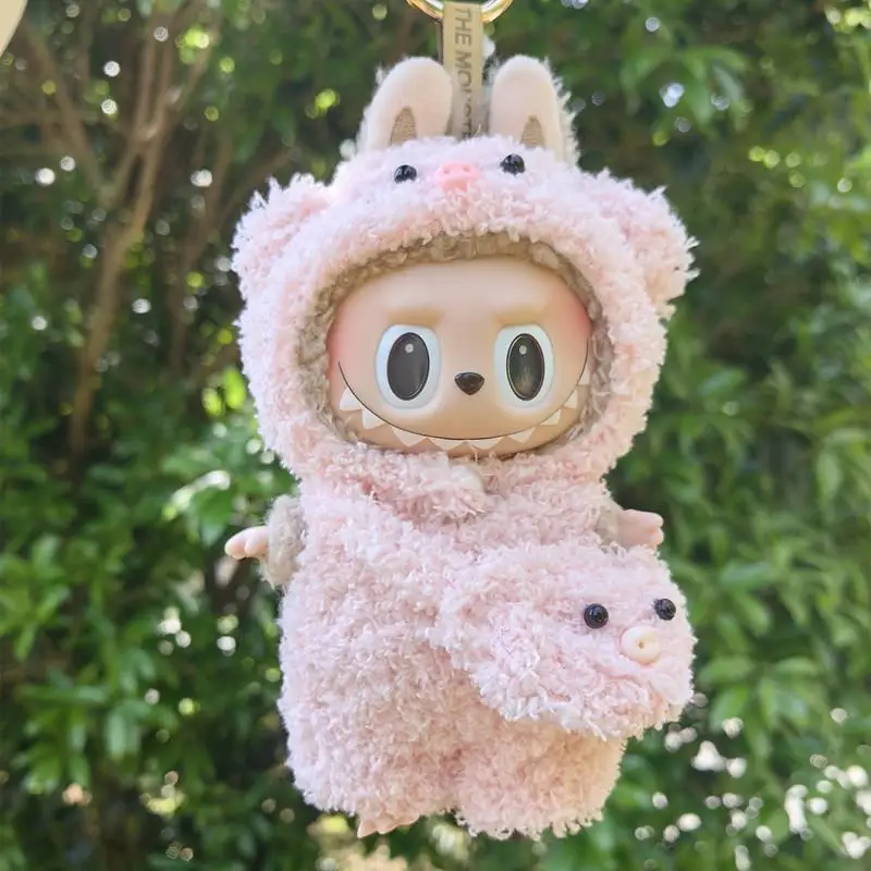 thumbnail image 1 of Mini ropa de peluche para muñecas, traje de 17cm, accesorios para Kpop, Exo, Labubu, Idol, mono, ropa DIY, regalo para niños, 1 of 5
