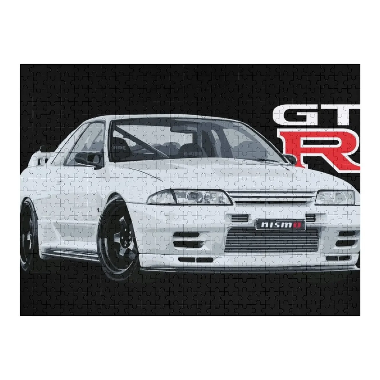 

WHITE GTR R32 Skyline Jigsaw Puzzle Custom Wood Personalized Gift Married Iq Puzzle