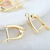 (2247)6PCS 20x11MM Hole 1.5MM 24K Gold Color Brass with Pins Earring Clasp High Quality DIY Jewelry Making Findings Accessories