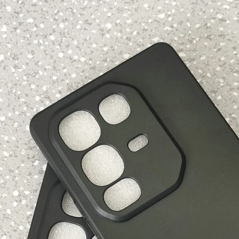 Sleek Matte Black TPU Silicone Phone Case