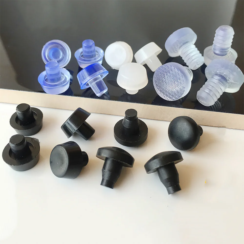 10/20pcs Round PVC Furniture Foot Nail Rubber Glide Nail Office Table Chair Leg Floor Protector Round Sliding Disc Noise Killer table foot pad,floor protector caps,table leg tips,furniture nail tack