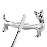 Chopstick Rest Holder Chopsticks Cat Stand Spoon Dinner Dachshund Metal Rack Animal Craft Cutlery Chinese Wooden Rests 1