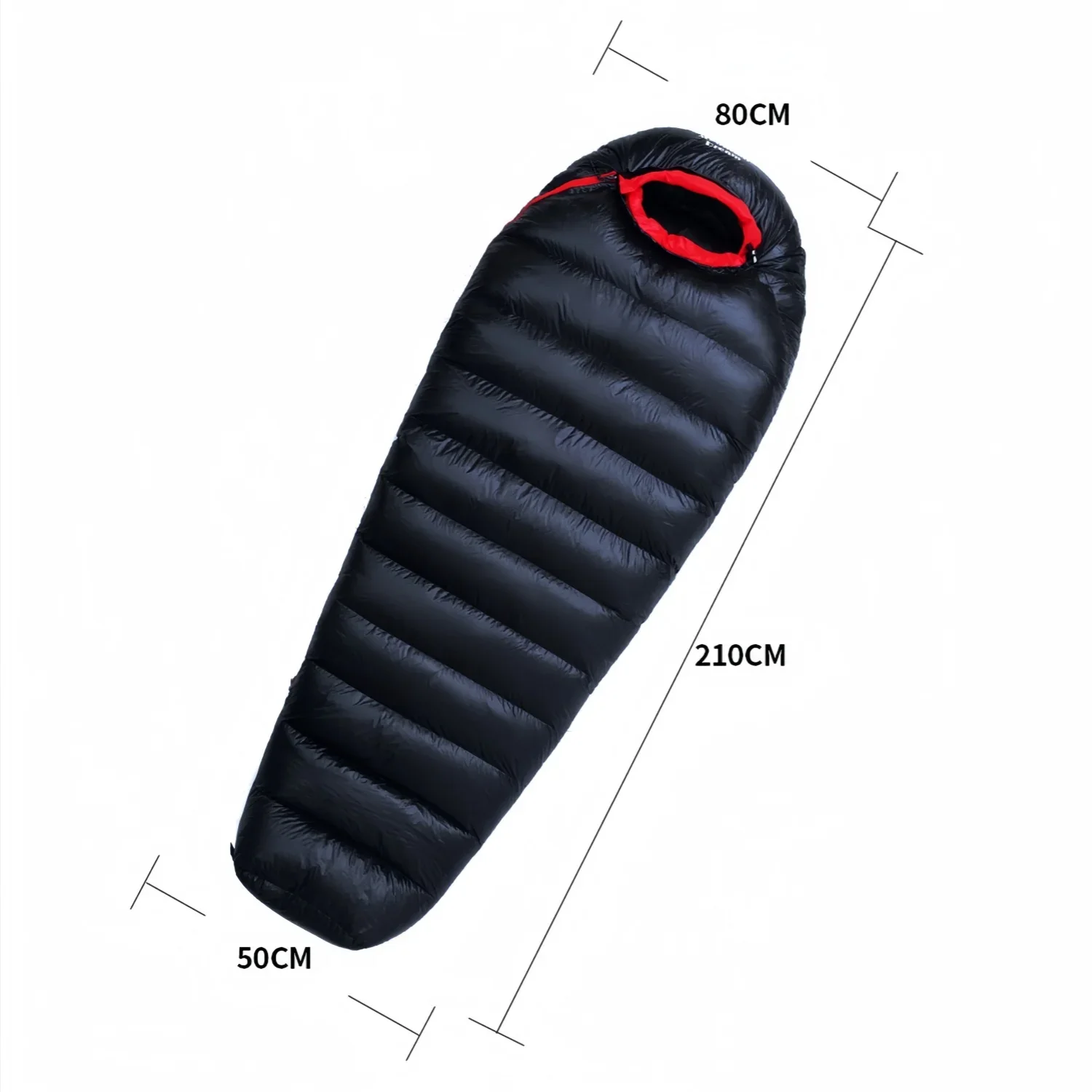 Winter Down Sleeping Bag Adult Mummy Goose Down Three Seasons Camping Trips