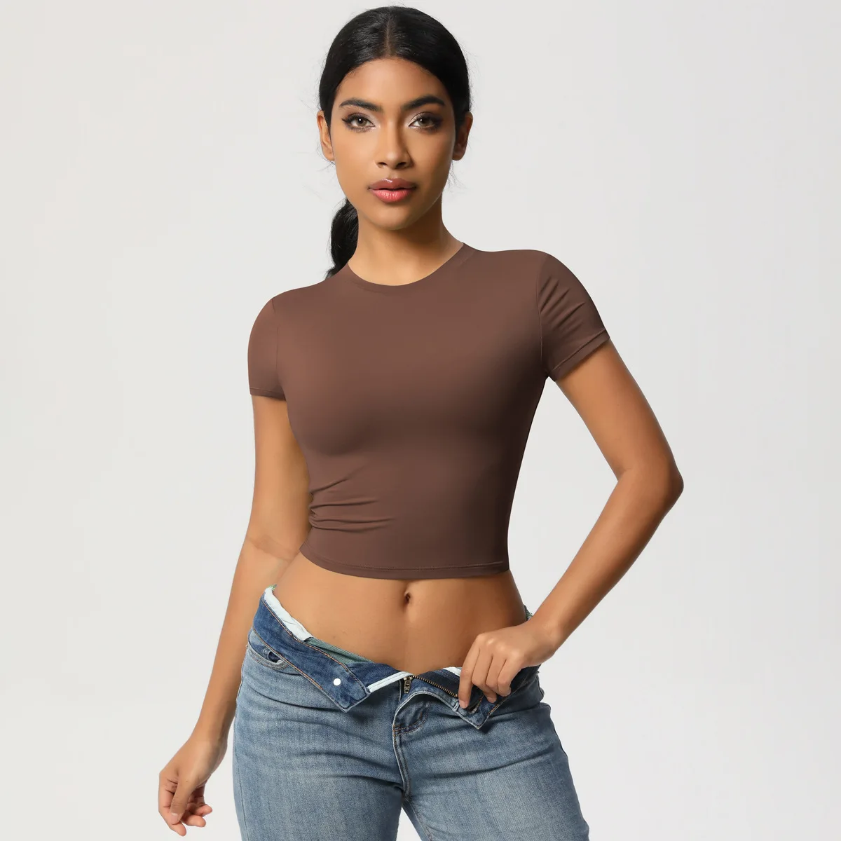 Description Picture 4 of itemYoga Compression Shirt Summer Women's Short Sleeve T-shirts Tees Sweatshirt Sportswear Woman Gym Sport Blouses Tops Yoga Clothes