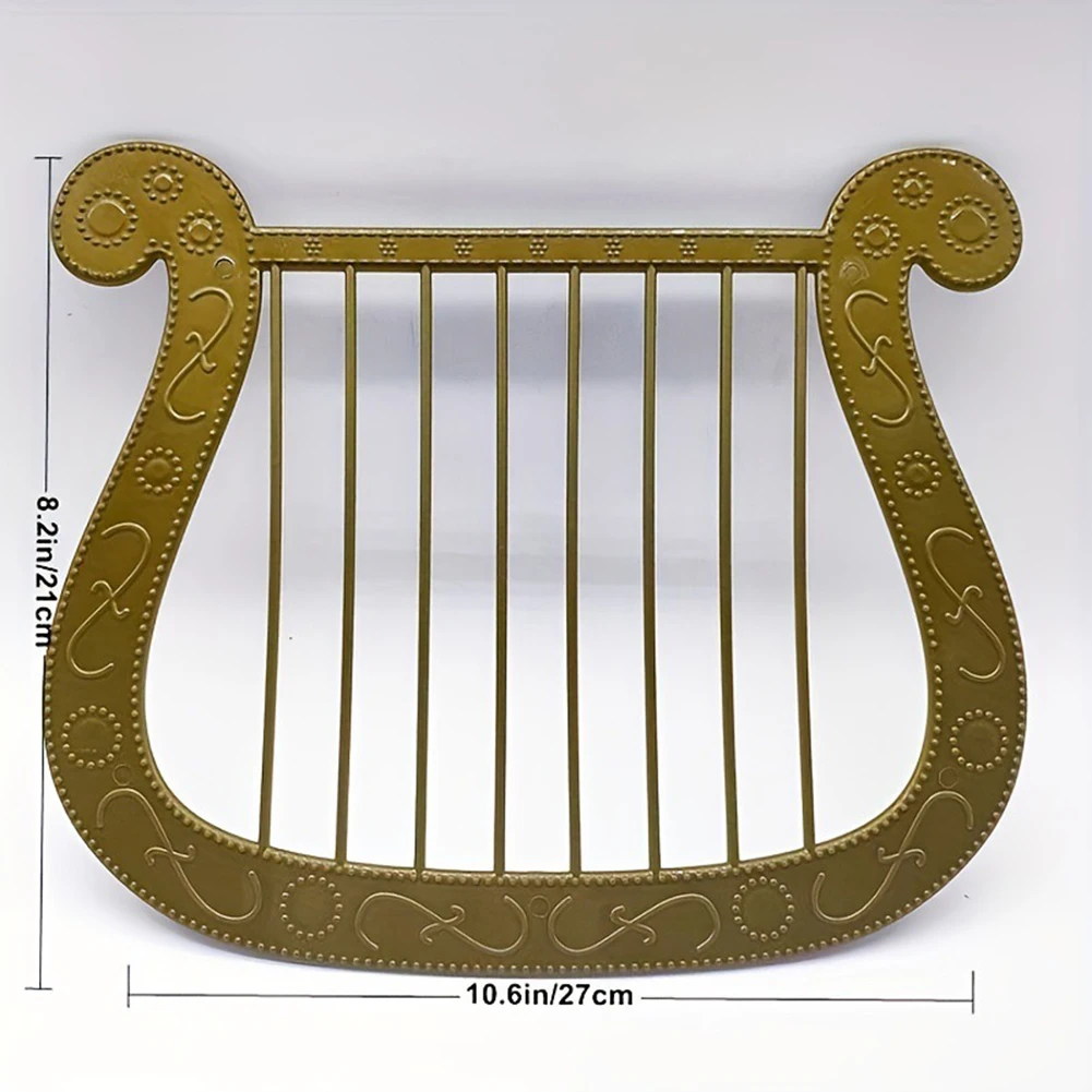 Model Harp Plastic Harp Halloween Costume ForCostume Halloween Angel Theme Party Dress Up Simulated Model MusicalInstrument