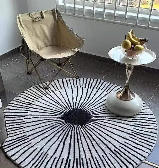 Fluffy Soft Living Room Decoration Carpet Light Luxury Rugs for Bedroom Large Area Round Lounge Rug Home Study Thicken Plush Mat photo review