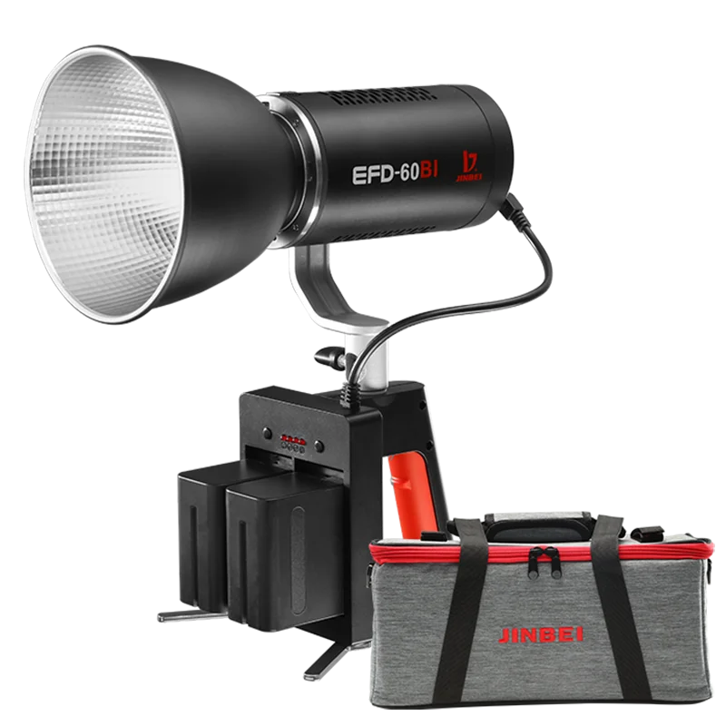 Jinbei Efd60bi 60w Led Video Light Cri≥97 Lightweight Portable 2700k