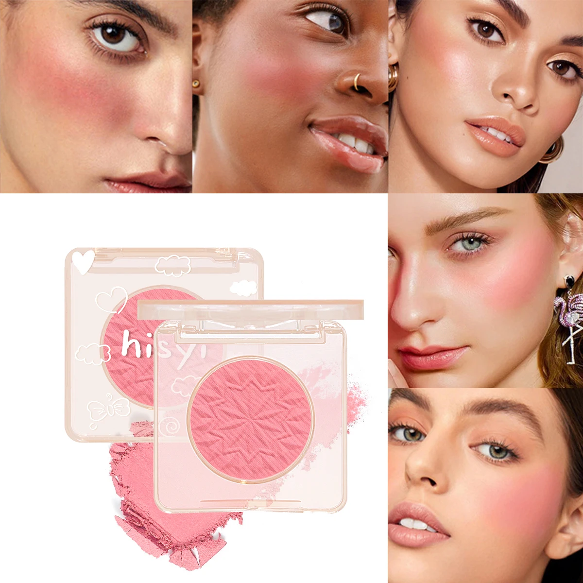 Rose Pink Matte Blush — Radiant Glow, Easy Blend, Long-Lasting Waterproof Formula