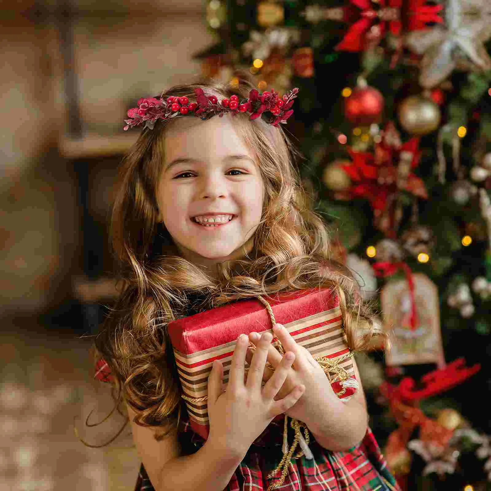 Christmas Wreath Unique Headdress Gingerbread Decorations Xmas Girl Hair Halloween Bride Wear Accessory Wedding 2