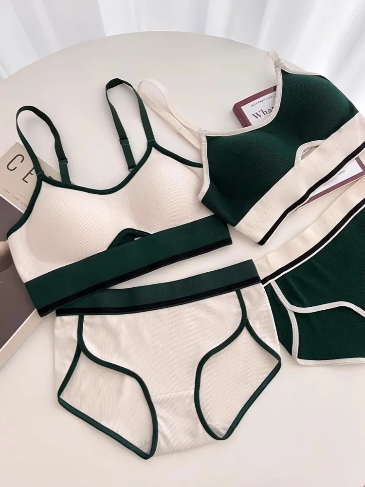 YUQI – Bralette de sport sans couture pour adolescents, sans fil, Anti-affaissement, bonnet fin, petit Support de poitrine, dos nageur, ensemble de soutien-gorge léger, lingerie