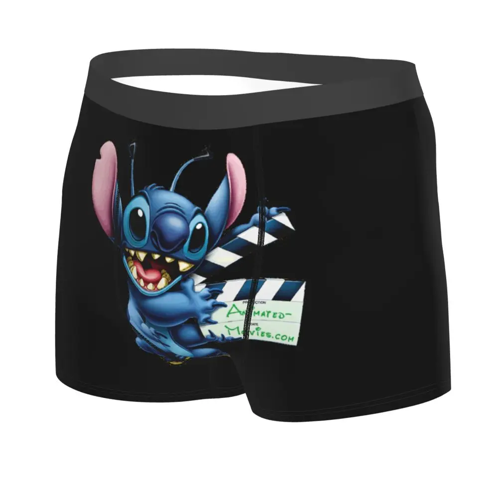 Custom Stitch Lion Cute Boxers Shorts Men's Disney Movie Briefs Underwear Fashion Underpants