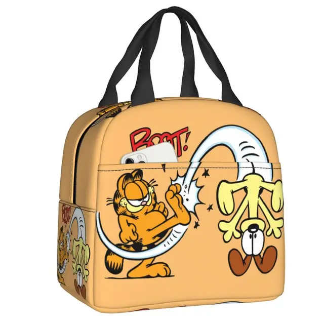 Stay Stylish and Organized with the Custom Garfields Cat Cartoon Art Lunch Bag