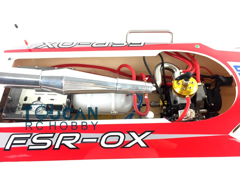 G30H 30CC Red Fiber Glass 70KM/H Gasoline Racing Toucan ARTR Remote Control  Boat W/ Radio System Toucan Model THZH0053-SMT8 6