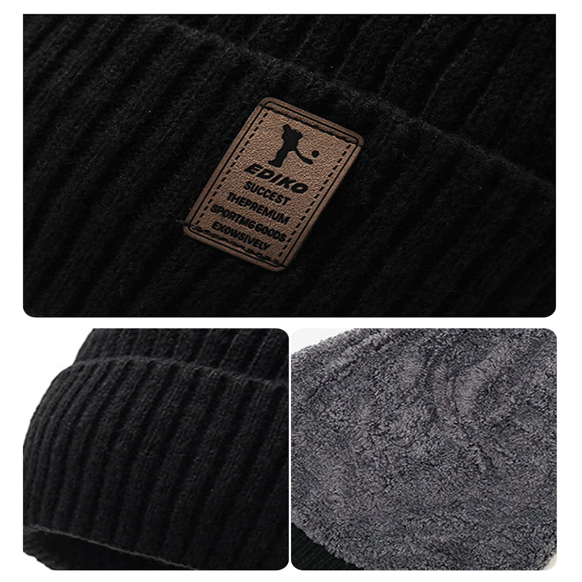 Men's Winter Knit Hat 2025 New Style Thickened Outdoor Warm Cotton Hat Windproof and Cold-Resistant Knitted Hat for Cycling, Sports, and Work