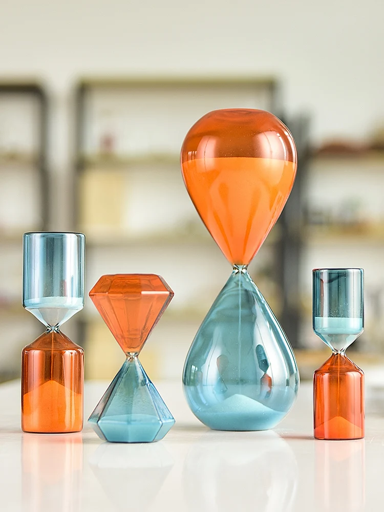 Double Color Hourglass Timer Simple Modern Personality Desk Decor Home Decoration Ornaments Sand Clock Sand Hourglass Timer