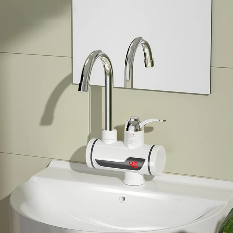 

Electric Hot Water Heater LED Kitchen Faucet Instant Heating Tap