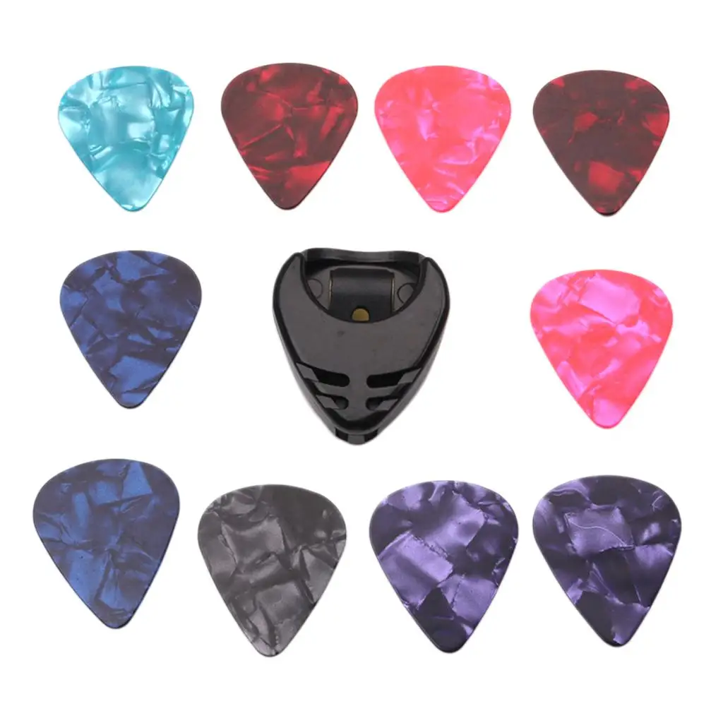10pcs Colorful Plastic Guitar Pick Heart Shape with Plectrum with