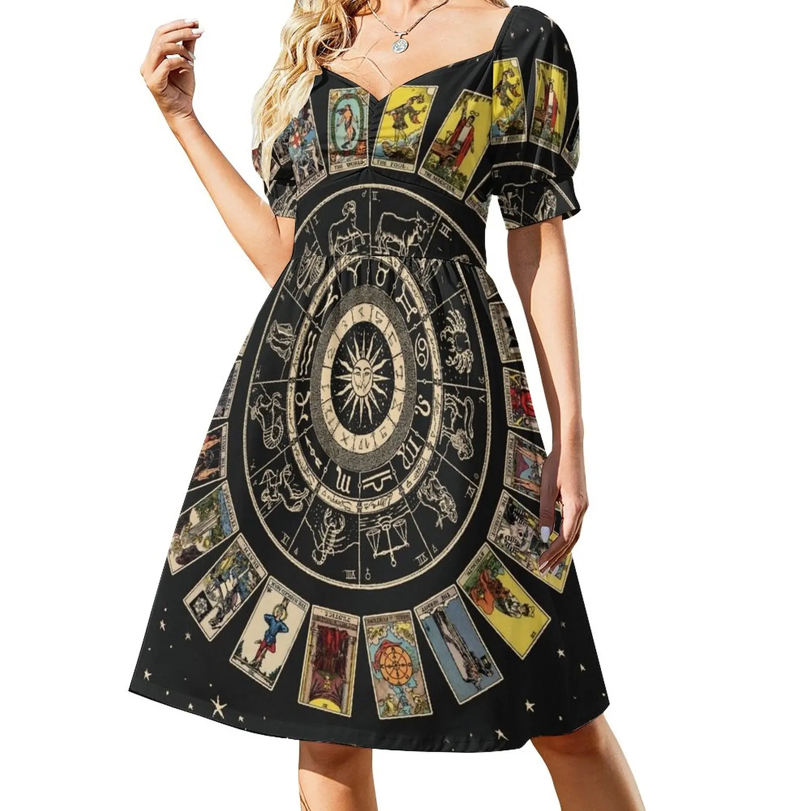 

Wheel of the Zodiac, Astrology Chart and the Major Arcana Tarot Dress sexy dress for women sexy short dresses daring