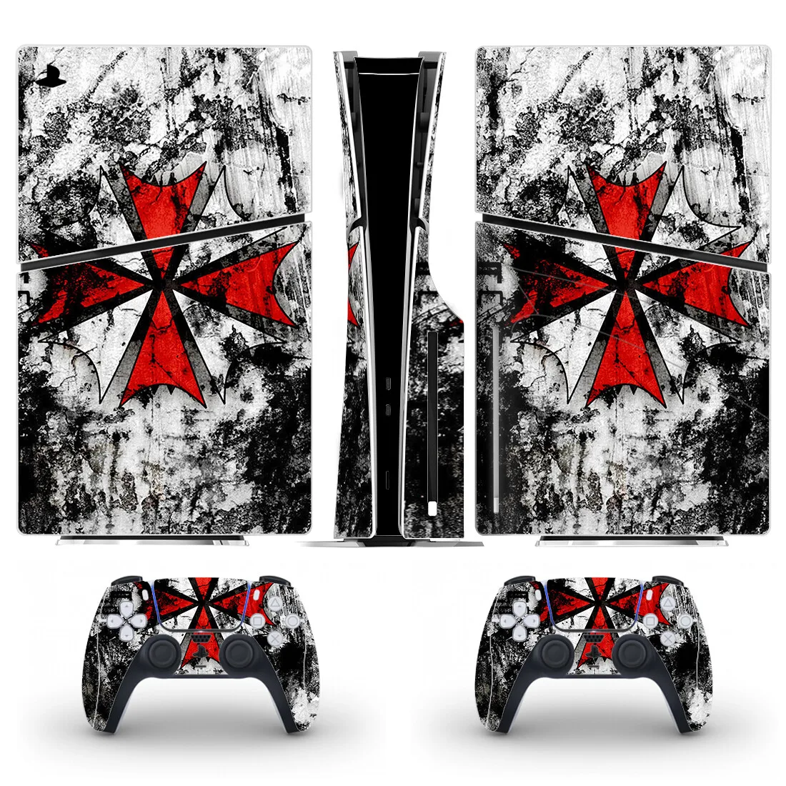 Game Ps5 Slim Disc Skin Sticker Decalcomania Cover Per Console E 2 Controller Nuovo Vinile Ps5 Slim Disk Skin