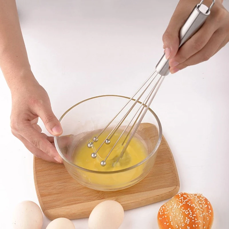 Ball Hand Whisk Egg Stirrer Cream Foamer Baking Mixing Tools Stainless Steel